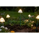 White Label Guirlande de lumières champignons solaires 200 LED 2V 200mA, batterie au lithium 1XAA 3V 500mAh, blanc chaud, distance lumineuse 25 cm, câble d'extension 20 m, panneau solaire et 8 fonctions image 2