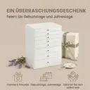 JOYFURNOS Schmuck-Organizer mit Schubladen, 8-stöckige Aufbewahrungsbox, Große Kapazität, Moderne Geschenkidee, Für Schlafzimmer, Weiß image 7