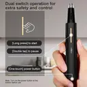 MSN Ear and Nose Hair Trimmer Clipper for Men & Women – Waterproof, Touch Control, USB-C Rechargeable, Long Battery Life, Compact Grooming Kit – H3, Black image 4