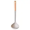 Nova Stone GREY Silicone Head Ladle With Flat/Round Wood Handle image 1