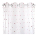 Atmosphera Multi Rideau blanc à pompons roses image 0