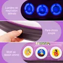 Costway Voiture électrique pour enfants 12 V, rotation à 360 degrés, avec musique, lumières et télécommande, violet image 6