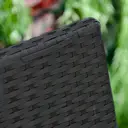Outsunny Banc de jardin 2 places style cosy chic résine tressée 4 fils imitation rotin noir image 6