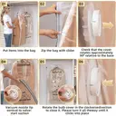 TAILI Sacs de rangement sous vide suspendus économiseurs d'espace pour vêtements, costumes et vestes, organiseurs d'armoire, 6 pièces Jumbo Transparent image 8