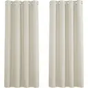 PONY DANCE Rideaux thermiques à œillets, 117 x 137 cm, lot de 2 panneaux, beige clair image 0