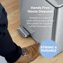 Tower Recycling Pedal Bin with Two Compartments 40L - Stainless Steel image 2