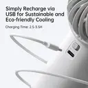 JISULIFE Life4 Ventilateur portable avec affichage LED - Blanc image 5