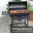 Huacan Folding board outdoor barbecue grill, courtyard grill, large portable barbecue grill, outdoor grill, American style home barbecue grill, 1 piece image 1