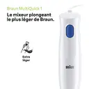 BRAUN MultiQuick 1, Mixeur Plongeant, MQ10.001M, Blanc image 2