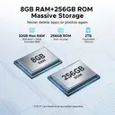 DOOGEE Tab E3 Max 14Inch Tablet Android 15 Gaming Tablet 13500mAh Large Battery MTK G100 Octa-Core 32GB RAM+256GB ROM (2TB TF), 2.1K (2160 * 1440) Display 16MP+2MP+8MP 4G LTE/5G WLAN/GPS/GMS, Black image 4