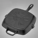 COOKER KING Poêle à frire carrée en fonte pour steak 26 cm image 1