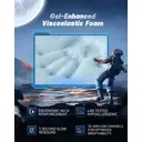 MENDALE Coussin à mémoire de forme ergonomique et respirant - 42 x 70 x 10 cm image 2