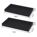 JORDAN&JUDY 2-Pack Black Silicone Bathroom Tray Set (Large + Small), Cosmetic Organizer image 5