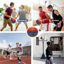 High-quality Rubber Basketball(29.5") Size7# Red/Yellow/Blue image 5