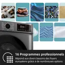 CHiQ Lave-linge frontal JW75883G, 7 kg, gris foncé, classe énergétique A, tambour 470 mm, 1400 tr/min, 16 programmes, vapeur, lavage intelligent image 5