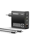 Movespeed 140W USB C Charger, GaN Laptop Charger, PD 3.1 4-Port Multi-Device Fast Charging, Compatible with MacBook Pro/Air, iPhone 17 Pro/Air/17/16, iPad, Galaxy S24/S23+/S22 Ultra, HC-TR271A-EU, Black image 0