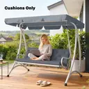 Outsunny Coussin de banc matelas assise dossier pour banc de jardin coussin balancelle canapé 3 places grand confort 150 x 98 x 8 cm gris image 4