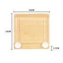 Zimatic Plateau à fromage, charcuterie et fruits en bambou avec ensemble de couteaux image 4