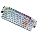 KEYSME Lunar 01 80% Tri-Mode mechanische Tastatur, US-Layout (QWERTY), Gasket-Mount mit Rhythm Light, Hot-Swap-Switches, programmierbarer Drehregler, PBT-Keycaps & 4000‑mAh‑Akku, weiß image 1