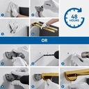 Auralum Porte-serviettes 42 cm en acier inoxydable, finition or, sans perçage, peut être cloué image 5