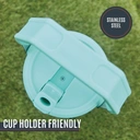 Milestone Travel Mug with Flip Straw Stainless Steel Double Walled Mint Green 890ml image 4