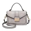 Miss Lulu Leather Look Midi Cross Body Bag for Women, Shoulder Handbag with Adjustable Strap, Elegant Wedding Guest Purse grey image 0