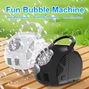 Portable Handheld Automatic Bubble Maker - White, Electric Bubble Maker, Easy to Use/Handle, LED Lights for Party/Outdoor Fun, Gift/Christmas Surprise image 1