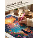 JU7CER 5D Full-Circle Diamond Painting Kit - Black Cat | Warm Sunset Adult Hobby Animal Crystal Painting | Home Wall Decor & Gift 12×16 inches (30×40 cm) image 8