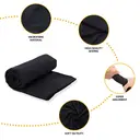 Milestone Travel Towel with Compact Bag Quick Dry Microfibre Black 60x120cm image 2