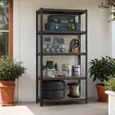 Shelving Heavy-Duty 5 Shelves Black/Rustic Brown 60 x 120 x 200 cm image 1