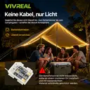 VIVREAL LED-Streifen 3 m, 180 LEDs, warmweiß, 5 V, IP65 wasserdicht, HM-3-60, mit Fernbedienung, Neujahrssale, Top-Geschenkideen image 4