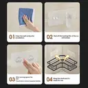 JORDAN&JUDY 2-Pack Black Triangle Bathroom Corner Shelf, Space-Saving Organizer image 5