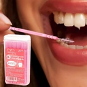 Huacan Fruit flavored plastic toothpicks, disposable double headed toothpicks, 100pcs image 5