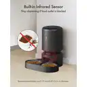 Petlibro Granary Dual Tray Automatic Feeder - 5L, Black, Timed Dry Food Feeder, Touch Controls image 2