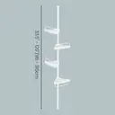 Ochama x SONGMICS Bathroom Storage Rack, Adjustable 4-Tier Corner Shelf for Shower, Organiser for Bathroom, White image 4