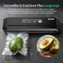 ATSHARK Machine Sous Vide 5 en 1 – Écran Tactile Haute Pression, Rapide et Pratique, 50 Sacs Sous Vide Inclus, Idéale pour la Conservation des Aliments à la Maison, Noir, VS6621 image 5