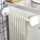 HOMCOM Wooden Kitchen Island on Wheels, Serving Cart Storage Trolley with Stainless Steel Top, Drawer, Side Handle and Rack W image 8