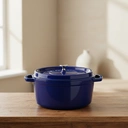 STAUB Cocotte ronde 24 cm - Bleu foncé image 6