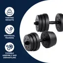 20KG Adjustable Dumbbells Barbell Set, Home Gym Free Weights for Full Body Training image 3