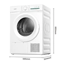 【Vakantiegeld Deal】Comfee' CD08EHP05W-HR warmtepompdroger, 8 kg, energieklasse D met warmtepomptechnologie, UV-licht voor hygiënische zuiverheid, opfrissen, LED-display, sneldrogend, wit image 9