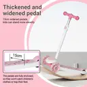 Neuleb Balancing Kick Scooter with Light Up Wheels, Extra Wide Deck, 3 Wheel Platform, Foot Activated Brake, 30Kg Limit, Kids & Toddlers Girls or Boys, for Ages 3 and Up, Pink image 8