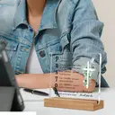 Alphynix Plaque de reconnaissance acronyme « PASTOR » en acrylique avec support en bois image 6