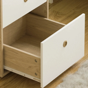 Junior Vida Bedside Table Neptune 2 Drawer White/Oak Effect image 4