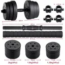 20KG Adjustable Dumbbells Barbell Set, Home Gym Free Weights for Full Body Training image 1