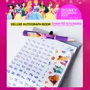 2pcs Disney Officially Licensed Disney Princess Deluxe Signature Autograph Book & Pen Set 100 Pages Sparkling Autograph Collector for Parties Magical Xmas Halloween Stationery Gift Shining Brighter Together image 5