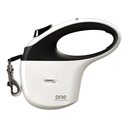 Flexi One - Laisse blanc/noir - 5 m - Pour chiens jusqu'à 30 kg image 0