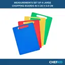 Chef Aid Large Multi-Colour Chopping Board Set of 4 image 1