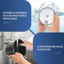 Bear Cuiseur à riz 1,2 L, 200-238 W, pour 1 à 2 personnes, maintien au chaud automatique, cuve intérieure antiadhésive 1,2 L, conception à bouton unique image 5