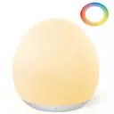 Jolywell Baby Night Light for Kids, Rechargeable Egg, 8 Color-Changing Modes, Dimmable, 1-Hour Timer & Touch Control, White image 1