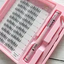 MeoMagic Kit d'Extensions de Cils 10 rangées-120 pièces avec Pincettes & Colle F37 image 0